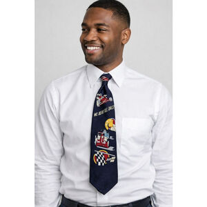 Marco Polo Men's Navy Red Racing Car Novelty Tie One Size